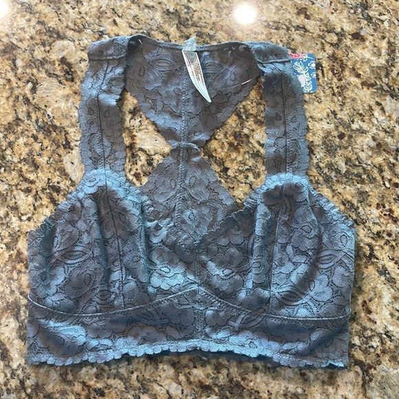 FREE PEOPLE Galloon Lace Racerback BRALETTE XS NEW - Picture 4 of 6